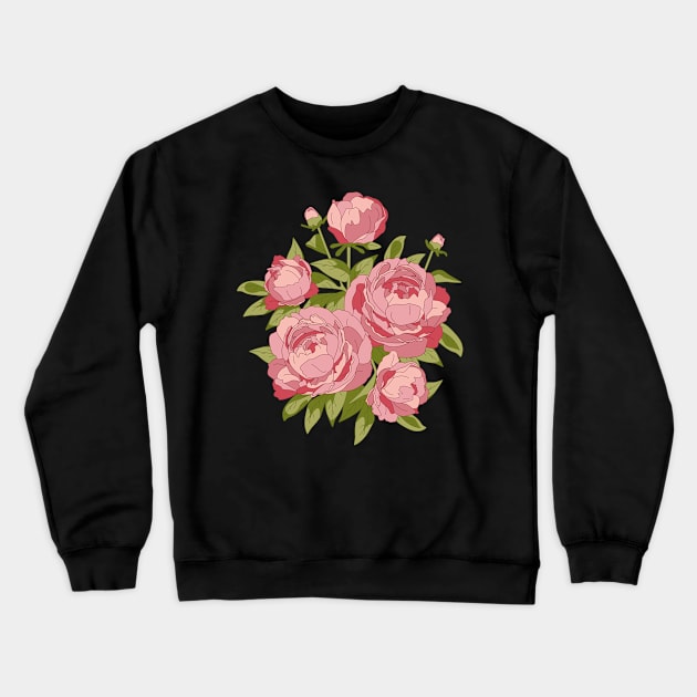 Peony Bouquet Crewneck Sweatshirt by lents